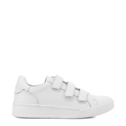 Craft Cup Strap Leather Sneakers in White | Hannahs