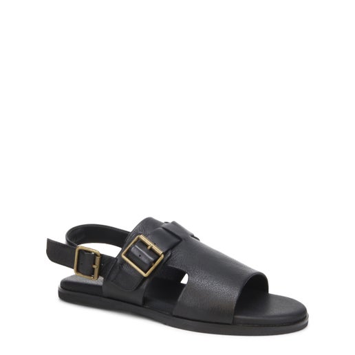 Pina Leather Sandals in Black | Hannahs